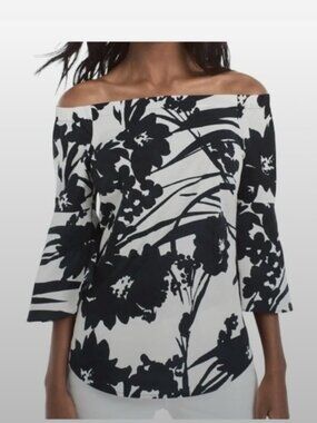 WHBM Off Shoulder Poplin Top Size L